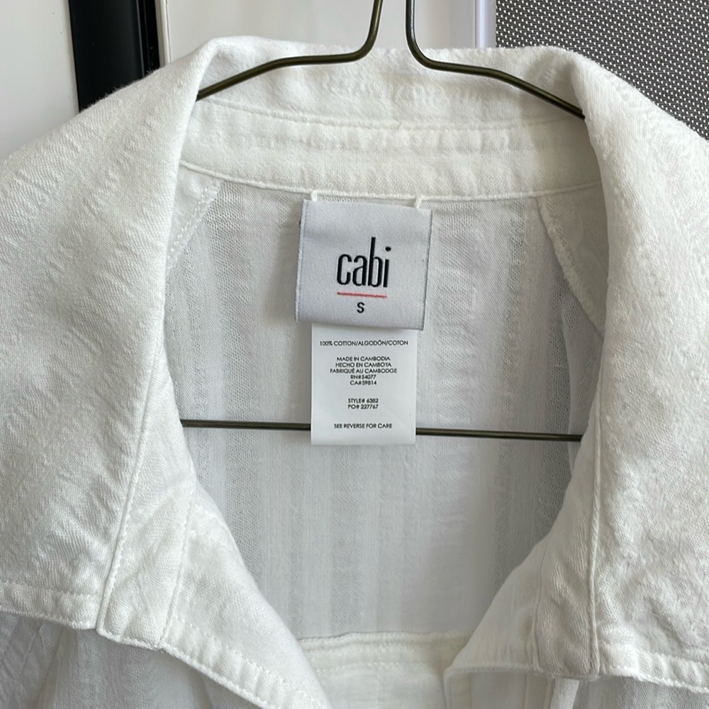 White cotton camp shirt. Button up